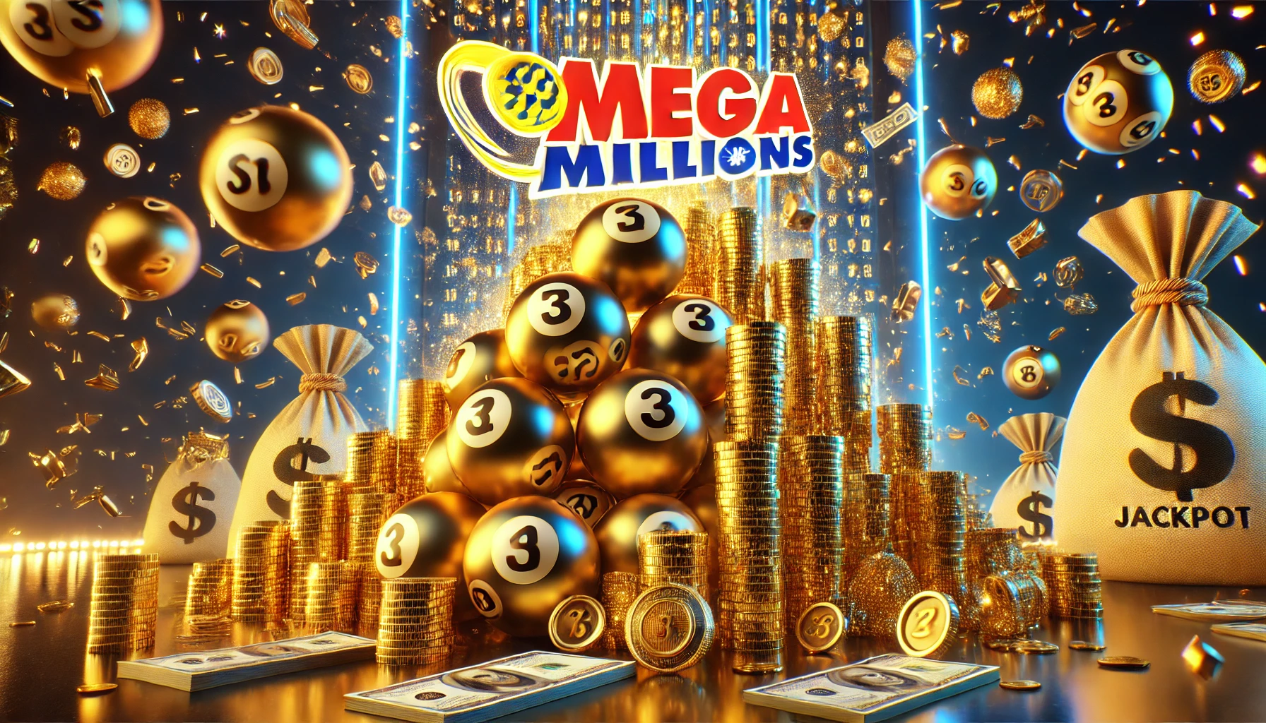 Mega Millions lottery tickets and the jackpot amount