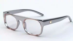 Concept image of Apple smart glasses on display