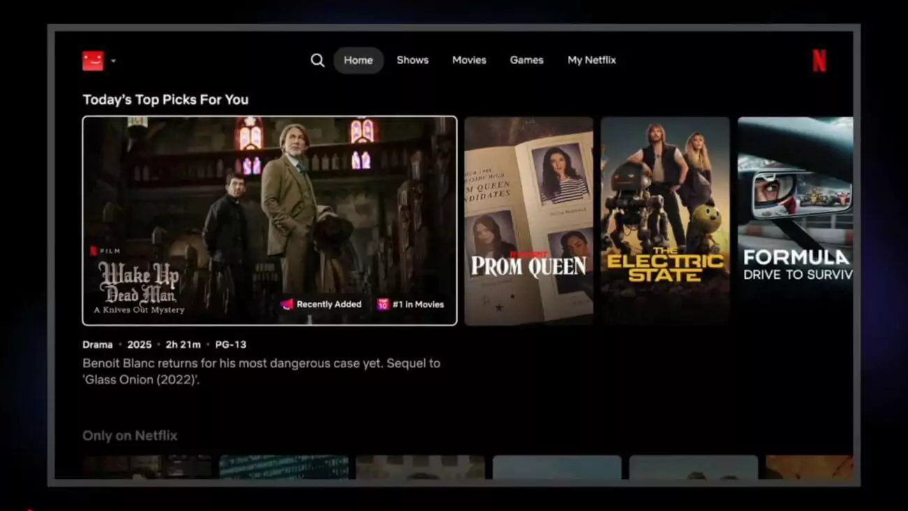 Netflix redesigned TV homepage with AI search