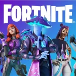 Graphic illustrating the Apple Fortnite EU store dispute, with Apple and Epic Games logos and EU DMA symbols.